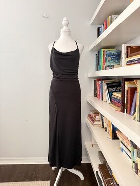 Jason Wu Stretch Ruched Spaghetti Strap Backless Little Black Dress Cocktail M